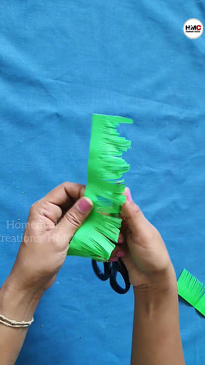 DIY Artificial Grass  How To Make Artificial Paper Grass At Home 