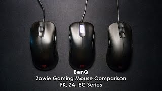 BenQ Zowie Gaming Mouse Comparison | FK, ZA, EC Series Review