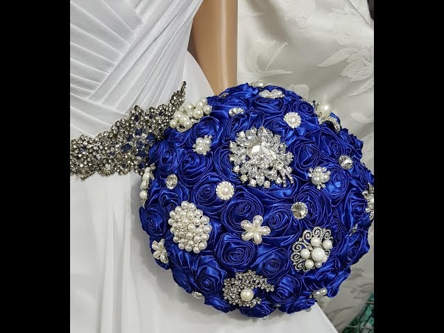 DIY Kit Satin Roses Brooch Bouquet KIT- BESS