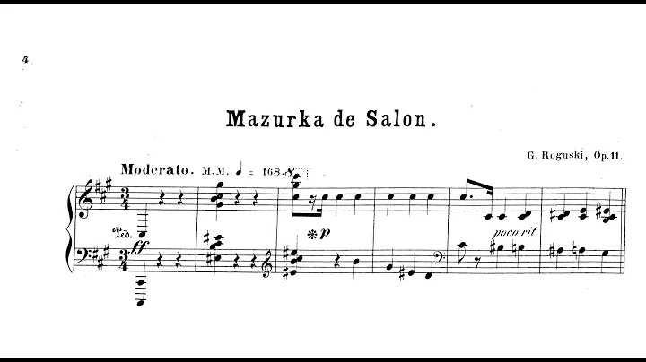 Gustaw Roguski - Mazurka de salon, Op.11