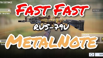 RUS-79U Gunsmith Attachments Metal Note | Call of Duty Mobile