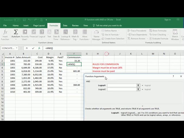 Using And Or Or Functions In Excel To Allow If To Evaluate Multiple Conditions Youtube Using And Or Or Functions In Excel To Allow If To Evaluate Multiple Conditions Youtube
