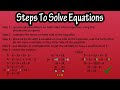 Steps To Solve For Variables In Equations -How To Solve Equations- How To Solve Multi-Step Equations