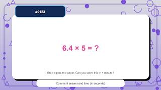 123 | Decimal Practice | Quick Math