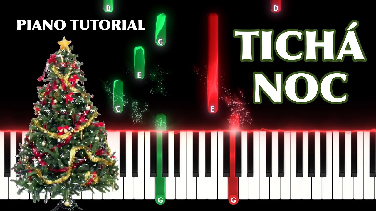 🌟 Tichá noc / Silent Night 🎹 úroveň 1 a 2 + noty, mp3 a midi / #pianototutorial rýchlo aj pomaly