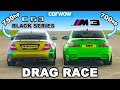 750hp AMG C63 Black Series v 700hp BMW M3: DRAG RACE 1/4, 1/2 and 1-MILE!