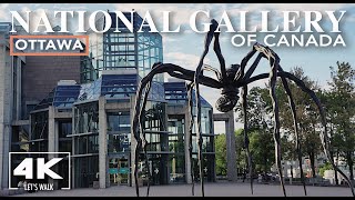 National Gallery of Canada Walk2021 | 4K Ottawa Virtual Walking Tour Travel Guide with City Sounds