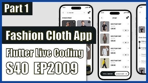 [Flutter] Flutter Live Coding EP2009 (Cloth App UI Part 1)