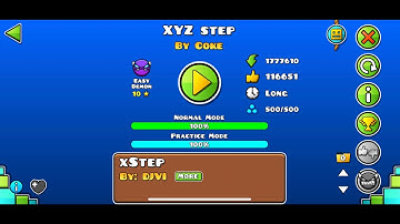 Geometry Dash: XYZ step (Easy Demon) by Coke