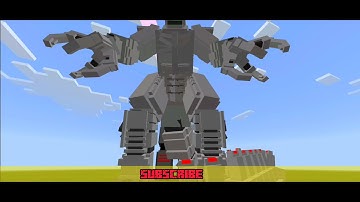 Minecraft Mecha Godzilla Vs Mecha Kong