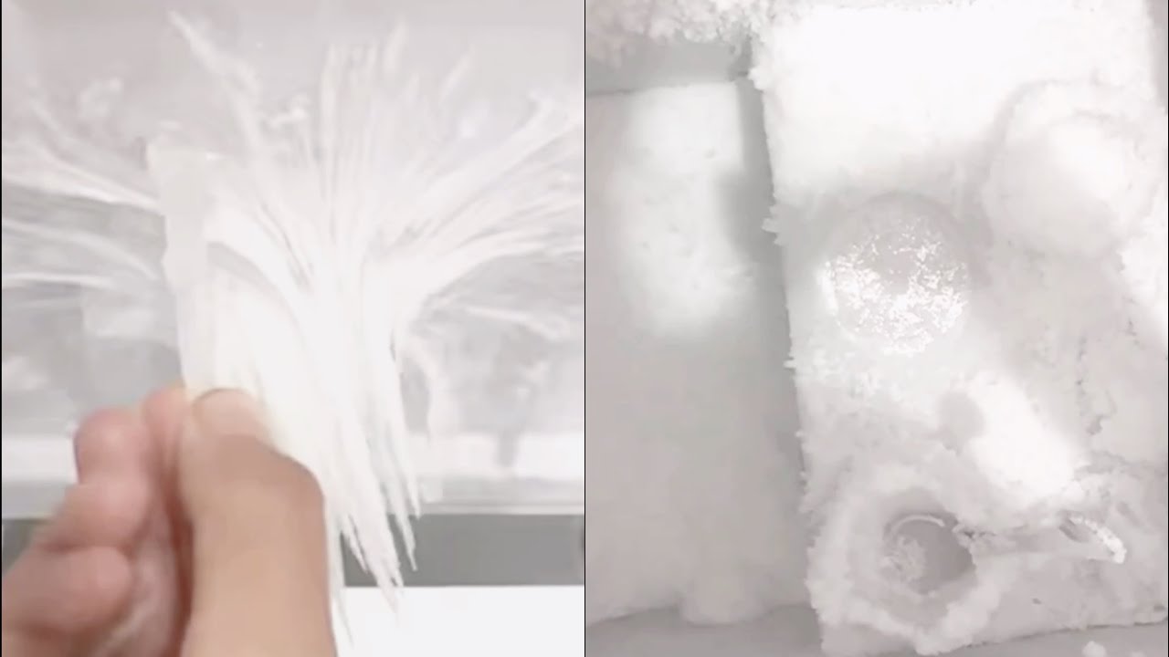 humidifier freezer frost ️ fluffy freezer frost#freezerfrost #ice # ...