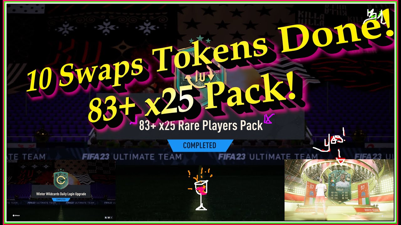 83+ x25 Rare Players Pack! 10 Winter Wildcards Swaps Tokens And 85+ x2