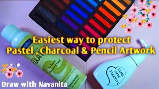 How I protect my paintings/How to protect Soft Pastel painting/How to make Fixative screenshot 5