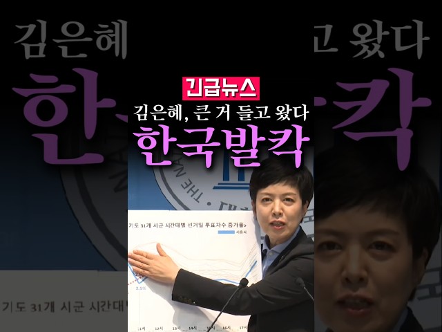 (속보) 김은혜, 큰 거 들고왔다 선관위 발칵...