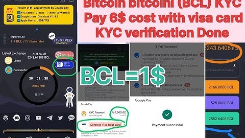 How to complete KYC verification of Bitcoin bitcoinl (BCL) pay 6$ fee  | Bitcoin legend kyc update