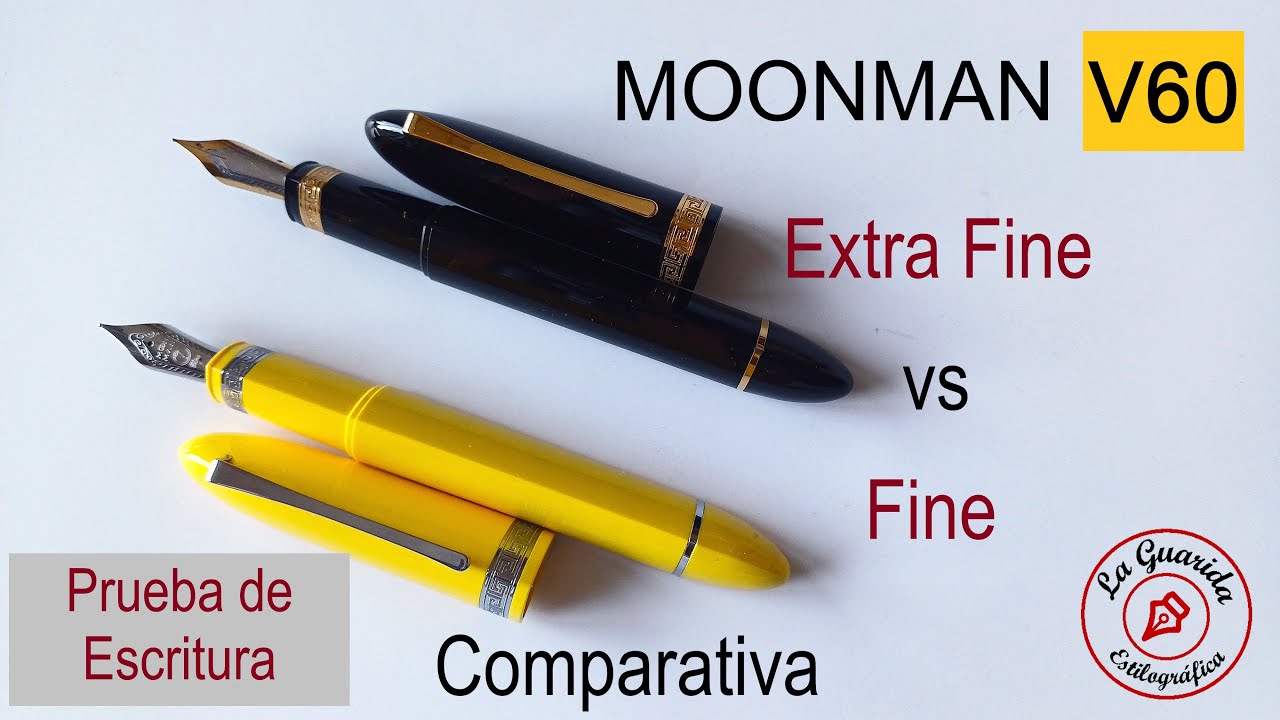 Moonman/Majohn V60 - Comparativa Prueba de Escritura F vs EF