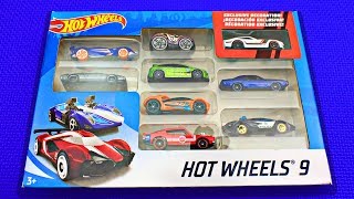 Hot Wheels Cars 9 Pack #1 | Learn Hot Wheels Car Names &amp; Colors | Fun &amp; Educational Organic Learning