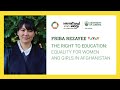 I-Week Keynote: The Right to Education: Equality for Women and Girls in Afghanistan