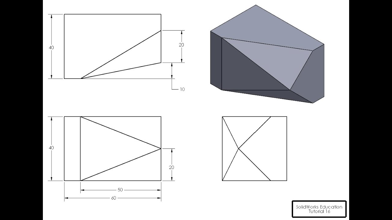 SolidWorks Education Detailed Drawing Exercises Tutorial 16