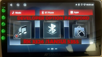DEVELOPER OPTION PASSWORD || RK3326 || SANSUI 5355 CAR ANDROID