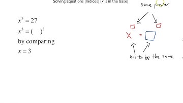 Solving Equations (Indices) (x is in base)