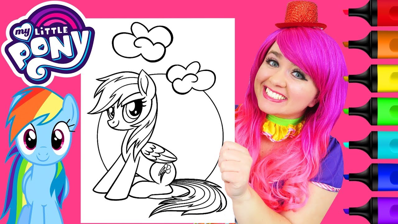 Coloring Rainbow Dash My Little Pony Movie Coloring Page Prismacolor ...