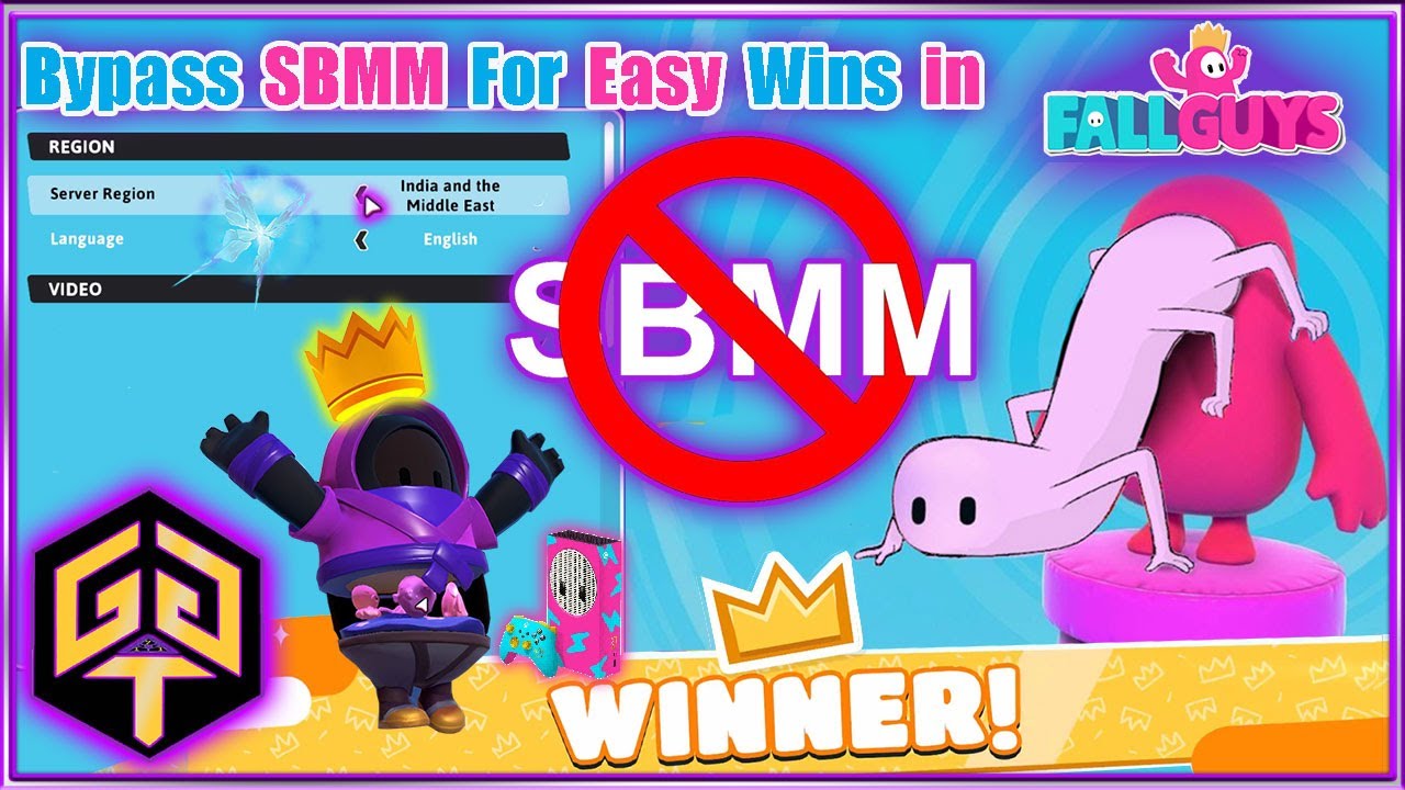 Fall Guys Easy Crown Idol Solo Win Bypass SBMM Skill Based Match Making Fast Crowns 100 No Pro Lobby