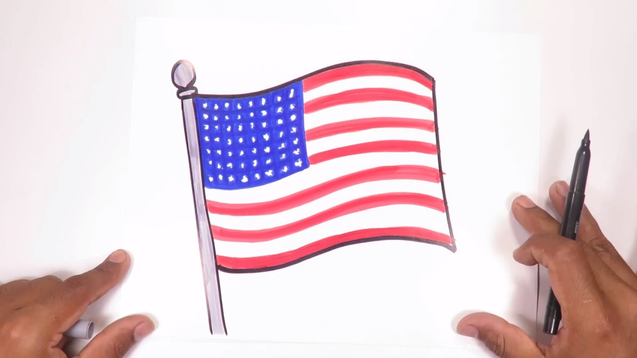 Discover 128+ flag drawing videos latest