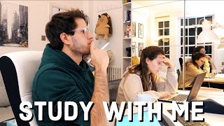 REAL TIME STUDY WITH ME (no music): 2 hour Pomodoro session (background noise) | KharmaMedic