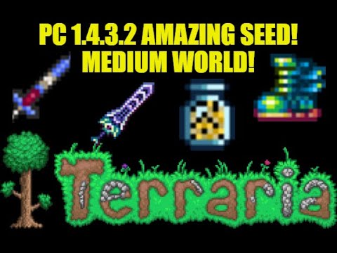 Terraria PC 1.4.3.2 Fiberglass Fishing Pole Seed!! 