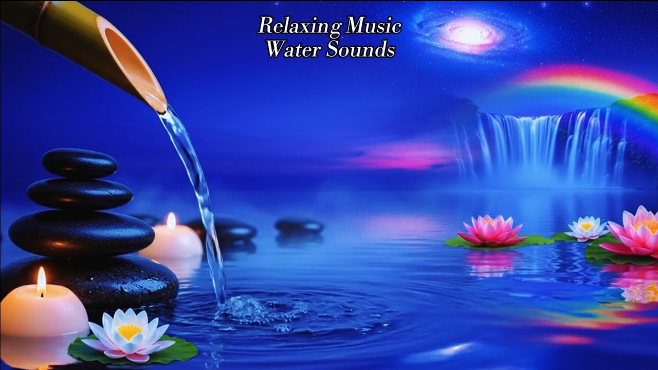 Deep Sleep Instantly 🌙 Flowing Water Sounds & Soft Relaxing Music for Meditation
