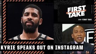 Stephen A. reacts to Kyrie Irving's Instagram Live about his stance on the vaccine | First Take