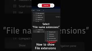 How to show file name extensions on windows explorer