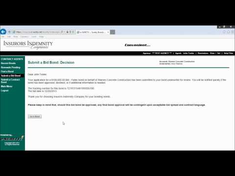 IIC Contract Bond Online Submission Video