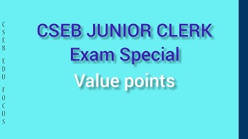 Value Points| Important|CSEB Junior Clerk/Cashier| KSCARD Assistant| Exam 2021