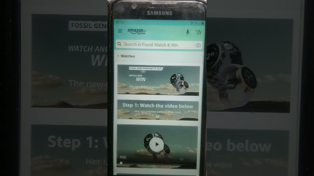 Amazon Quiz/Fossil Gen 6 quiz/Answer and win Fossil Gen 6 Smart Watch