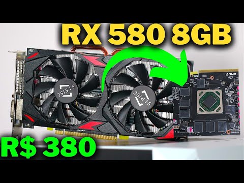 ABRI A RX 580 DE R$ 380 DO ALIEXPRESS A PLACA DE VÍDEO MAIS BARATA QUE RODA TUDO HOJE! TEM TRETA?