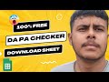 How to check bulk da  pa easy guide to check da pa  using google sheets freely