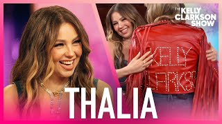Thalia Surprises Kelly Clarkson With Custom Mexican Fringe Jacket