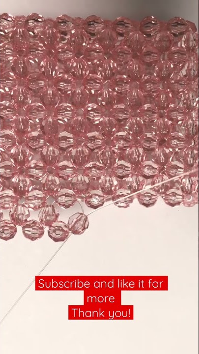 PROCESS MAKING CRYSTAL PINK BEADED BAG