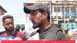 Ugc-Net Aspirants Of Kus Kashmiri Department Allege Paper Leak, Seek Cbi Inquiry To Ascertain