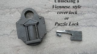Unlocking a Viennese cover style or Puzzle Lock from the 1800's