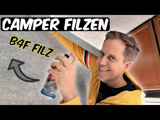 Camper filzen - Wohnmobil filzen. Filz im Innenraum verkleben. 