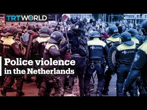 The Netherlands police clash with protesters demonstrating against rising rent prices