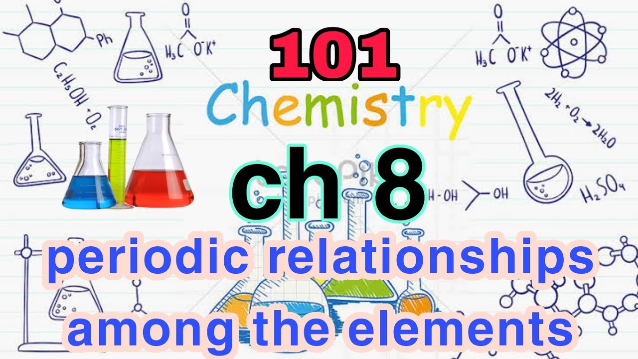 chem101||ch8 ||periodic relationships among elements #الجدول الدوري  المصطلحات المفاهيم #chem101