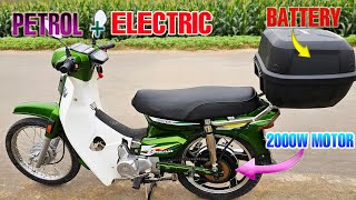 Conversion Motorbike Hybrid  Petrol and Electric 6072v 2000W  HONDA DREAM