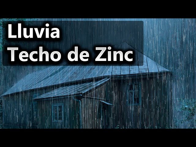 🌧LLUVIA EN TECHO DE ZINC🌧 Sonido RELAJANTE para DORMIR 1 HORA [FUNCIONA] class=