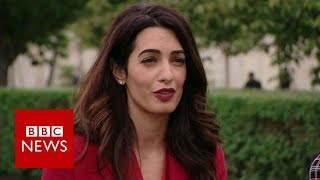 Amal Clooney demands justice for Yazidis - BBC News