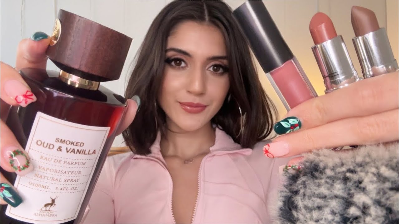 ASMR New Makeup Haul 😍 Whispering, Makeup Tapping, Fragrance Tapping, Tongue Clicking
