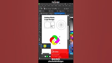 Golden Ratio logo Design in Corel draw | Hevlendordesigns #shorts